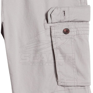 Pantalones Cortos Cargo Sólidos para Hombre, Pedido al por Mayor con MOQ Bajo, Ropa Casual para Exteriores, 100% Poliéster, Colores y Tallas Personalizables, Bolsillos, Personalización de Marca - Product Image 6