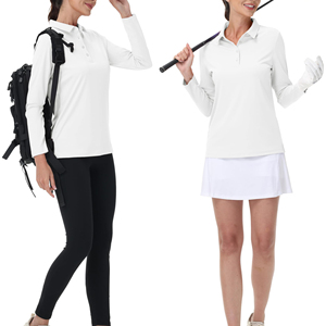 Camiseta Polo de Manga Larga para Mujer, Poliéster de Secado Rápido, Cómoda para Oficina y Uso Casual, Fabricación OEM - Product Image 4