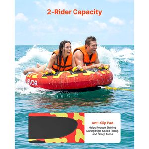 Tubi Gonfiabili Trainabili per 2 Persone, Capacità 340 libbre, per Sport Acquatici e Nautica - Product Image 2