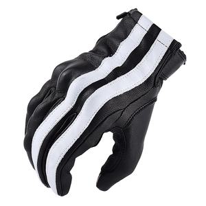 Guantes de cuero Vintage para motocicleta, equipo de moto de dedo completo, guantes de protección deportivos amarillos para hombre y mujer, guantes de protección para ATV, guantes para hombre y mujer - Product Image 5