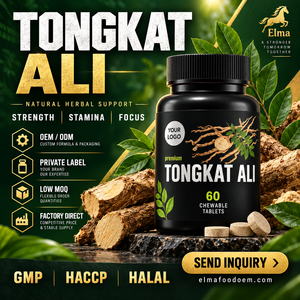 กาแฟขาวผสมตงกัตอาลีและโสมมาเลเซียสำหรับผู้ชาย กลิ่นหอมเข้มข้น กาแฟสำเร็จรูปแบบซอง รับผลิตแบรนด์ส่วนตัว (OEM) ขายส่ง - Product Image 1
