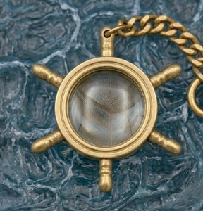 Handmade Vintage Brass Ship Wheel Locking Keychain Nautical Maritime <b>Key</b> <b>Ring</b> Collectible Gift <b>Accessory</b> - Product Image 6