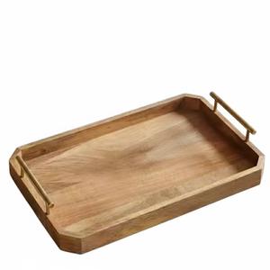 Elegante Bandeja de Servir de Madera Natural con Forma Ovalada para el Hogar, Hoteles y Restaurantes, para Servir Comida, Aperitivos y Bebidas - Product Image 4