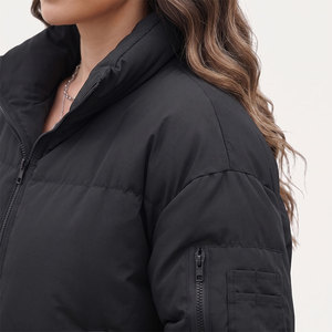 Chaqueta Acolchada de Alta Calidad para Mujer, con Cierre, Cuello Alto, Resistente al Agua, Acabado Mate, para Invierno - Product Image 4