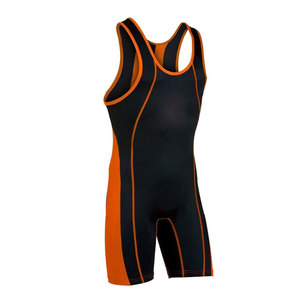 High Quality Adult Wrestling <b>Singlet</b> 100% Polyester Breathable 260g Custom Logo and Sizes Powerlifting Uniform - Product Image 3