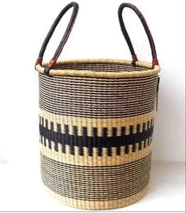 Panier de Bolga en paille durable Organisateur de stockage en jonc de mer fait à la main Vente en gros durable du Vietnam - Product Image 5