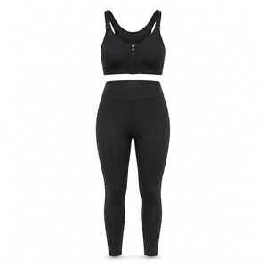 Conjunto Deportivo para Mujer, Sujetador Deportivo con Cierre y Leggings de Cintura Alta, Tejido Transpirable de Spandex y Nailon, Ropa Deportiva para Primavera/Verano, OEM/ODM - Product Image 5