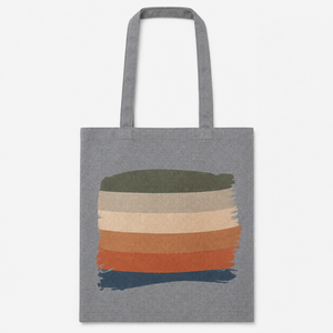 Recycled Cotton Tote Bag 225 GSM <b>Rainbow</b> Printed Grey Shopping Bag Custom Logo Promotional Wholesale OEM ODM Supplier Exporter - Product Image 5