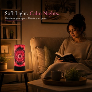Red Spiral Glow LED Table Lamp <b>USB</b> Powered Modern Bedside <b>Night</b> <b>Light</b> Decorative Accent Lamp for Bedroom Living Room Office - Product Image 3