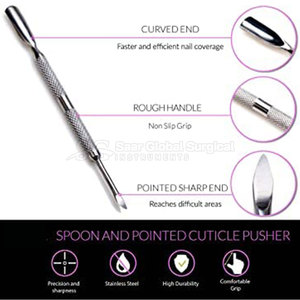 Juego de Empujadores de Cutículas Premium, Juego Completo de Empujadores de Cutículas, Estuche de Almacenamiento Portátil con Herramientas de Calidad para el Cuidado Diario de las Uñas - Product Image 4