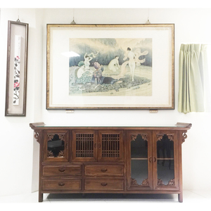 Mueble de Entrada Japonés Tradicional, Sostenible, Duradero y Delicado, de Madera de Teca con Cabeza Curva, de 6.3 Pies, para Sala de Estar o Entrada - Product Image 3