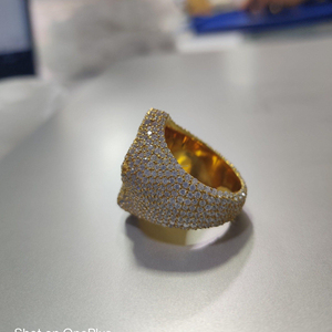 Anillo Cruzado de Plata de Ley 925 con Incrustaciones de Moissanita Estilo Hip Hop, Chapado en Rodio, Regalo de Boda, Moderno para Hombre - Product Image 6