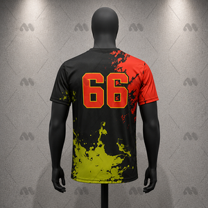 Camiseta Deportiva Personalizada para Hombre, Manga Corta, Cuello Redondo, Tejido de Punto, Secado Rápido, Ropa Deportiva de Equipo, Corte Regular, 120g, 100% Poliéster - Product Image 6