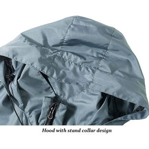 Custom Lightweight Men's Windbreaker <b>Jacket</b> Waterproof Outdoor Sports Hooded Rain Coat Two-Tone Casual <b>Zip</b>-<b>Up</b> Windproof Parka - Product Image 3