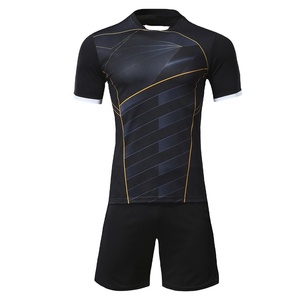 Conjunto de camiseta de fútbol roja para hombre, manga corta, cuello en V, absorbe la humedad, cintura elástica, uniforme deportivo para todas las estaciones - Product Image 3