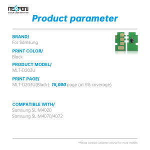 Chip de cartucho de tóner compatible mltd <span class=keywords><strong>d203u</strong></span> <span class=keywords><strong>MLT</strong></span>- <span class=keywords><strong>D203U</strong></span> 15.000 chip de reinicio Samsung <span class=keywords><strong>MLT</strong></span> d203e para Samsung 2017/4072 - Product Image 2