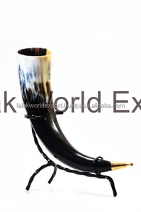 100% corne de buffle naturelle polie corne à boire Viking pour la bière ou l'eau meilleure qualité en gros en Inde corne de taille solitaire par FWE - Product Image 4