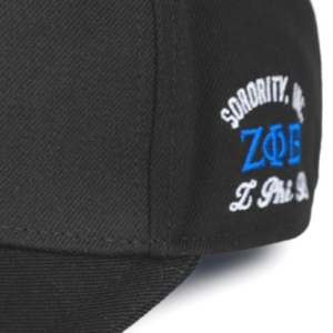 หมวก Zeta Phi Beta Sorority สีดำ หมวกตัวอักษรกรีกสำหรับผู้หญิง ปักลายตราสัญลักษณ์ หมวกเบสบอลแบบปรับได้ หมวกสวมศีรษะลำลอง - Product Image 4