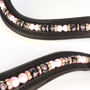 Dernière conception Durable en cuir cheval sourcil bande doux rembourré nouveau conçu perles anneaux décoration haut fournisseur fabricant - Product Image 2