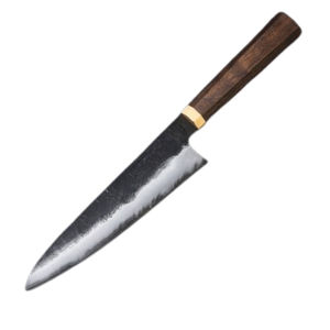 Cuchillo de filetear ambidiestro hecho a mano de acero de Damasco con mango de 8-9.9 pulgadas y hoja dentada para uso en cocina, personalizable OEM - Product Image 1