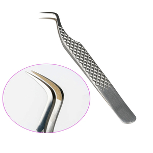 <b>Lash</b> Tweezers For Extension Fiber Tips Different Colour Tweezers For Women Beauty <b>Kit</b> Curved Tip Eyelash Tweezers - Product Image 5
