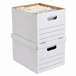 Heavy Duty A5 <b>Cardboard</b> Bankers <b>Box</b> with Gold Foil Printing Recyclable Rigid <b>Box</b> for Business Document <b>Storage</b> and Archiving - Product Image 3