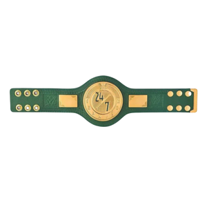 Cinturón de Campeonato WWE 24/7 Personalizable de Alta Calidad Verde y Dorado, Cinturón Deportivo Personalizado, Edición de Coleccionista - Product Image 1