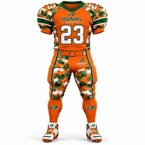 Uniforme de Fútbol Americano Personalizado de Alta Calidad, Spandex/Poliéster, Color Sólido, Transpirable, Tallas Grandes, Secado Rápido, Colores Personalizables - Product Image 1