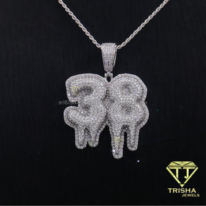 Collier pendentif double éléphant avec pierres étincelantes, bijoux fantaisie inspirés des animaux pour hommes et femmes, vente en gros - Product Image 5