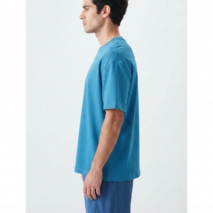 Camisetas Oversize de Algodón 100% Pesado al por Mayor, Lisas, para Hombre, Estilo Urbano, Personalizables - Product Image 3