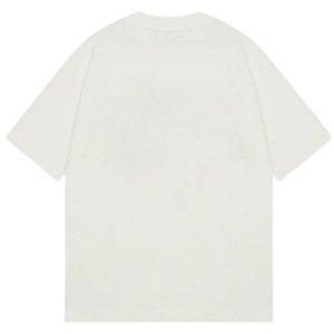 Men Oversized Short Sleeve T Shirt <b>Neutral</b> Minimal Chest Logo Cotton Crew Neck Casual Streetwear Tee Wholesale OEM Supply - Product Image 2