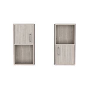 OBA 2-Piece Wall Mounted Bathroom Medicine Cabinet with <b>Open</b> and Closed <b>Storage</b> Furniture Product - Product Image 2