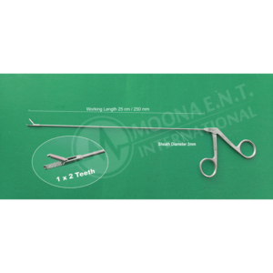 เครื่องมือผ่าตัดหู คอ จมูก MOONA E.N.T INSTRUMENTS คีมจับฟันขนาดเล็ก 1X2 ความยาว 25 ซม. ขนาดปากจับ 2 มม. ได้รับมาตรฐาน CE ISO13485 คลาส I แบบใช้มือ - Product Image 1