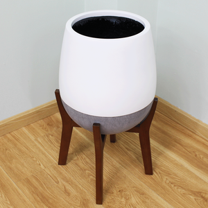 Macetero de Fibra de Piedra Hecho a Mano con Soporte para Decoración del Hogar, Venta Directa de Fábrica, con Etiqueta Personalizada - Product Image 6