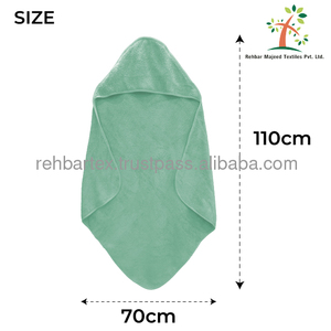 Serviette de bain à capuche pour bébé en coton 100% de luxe, extra douce, absorbante et confortable, serviette de bain pour bébé multicolores pour garçons et filles - Product Image 5