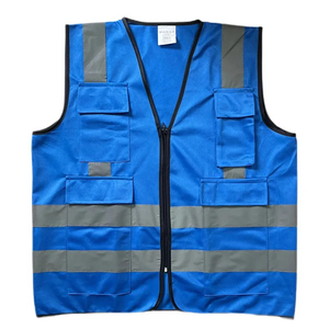 Gilet de sécurité pour hommes en polyester, protection incendie, bandes réfléchissantes, respirant, léger, haute visibilité, imperméable, résistant à la chaleur - Product Image 1