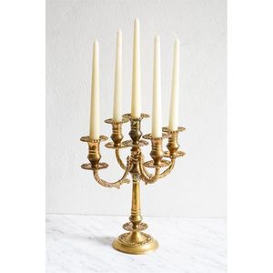 Luxury Brass Plated 5 Lite Candelabra Metal Candle Holder Stand Nordic Table Decoration Centerpieces Wholesale <b>Tall</b> <b>Candlesticks</b> - Product Image 5