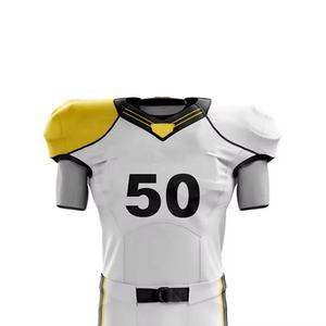 White Color Hot selling New Design Men's American Football Uniform Breathable Custom 100 _ Polyester American Football Uniform - Product Image 4