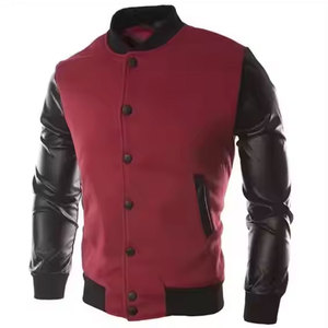 Plus size men's versity jackets wholesale blank Varsiti jackets custom logo <b>plain</b> letter man varsity jacket for men - Product Image 6