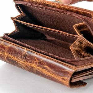 Portefeuille court en coton élégant vintage grande capacité pour homme, accessoire d'affaires antivol minimaliste, couverture en cuir véritable - Product Image 5