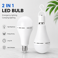 Ampoule LED d'urgence personnalisée OEM/ODM avec batterie Li-ion en plastique, AC110V-220V, économe en énergie, pour projets d'éclairage commercial en gros