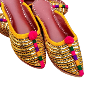 Diseño de Moda, Khussa para Mujer, Hecho a Mano, Cuero Sintético, Punjabi Jutti con Suela Antideslizante - Product Image 6