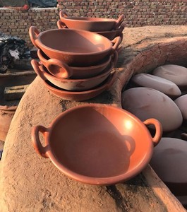 Kadai en terre cuite naturelle de qualité supérieure, fait main, traditionnel, écologique, pour une cuisine saine - Product Image 4