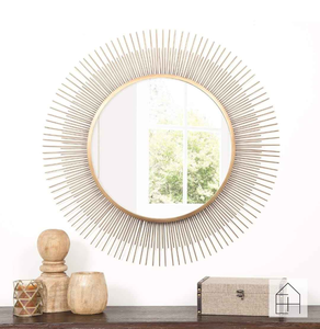 Amazing Look Best Quality Metal Wall <b>Mirror</b> for Home Bedroom and Living Room Decorative Wall <b>Hanging</b> Wholesale Price from India - Product Image 2
