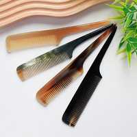 Peigne en corne de buffle naturel, anti-statique, respirant, fait main, style moderne, pour massage du cuir chevelu, favorise la santé des cheveux