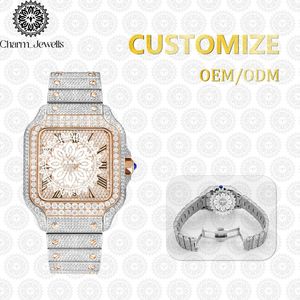 Charm Jewells Reloj de moda de lujo para mujer, caja de acero inoxidable en oro rosa, correa de silicona, movimiento de cuarzo analógico, cristal de zafiro - Product Image 4