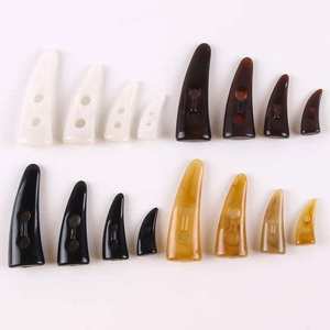 Natural Shape Eco-Friendly Modern Buffalo Horn <b>Toggle</b> <b>Buttons</b> 2-Hole Flatback Polished Sewing Accessories Jackets CRAFT CRAFT - Product Image 1