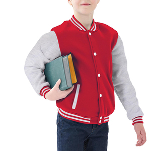 Veste de baseball en coton 100% pour enfants, uniforme scolaire quotidien, veste décontractée avec poche - Product Image 2