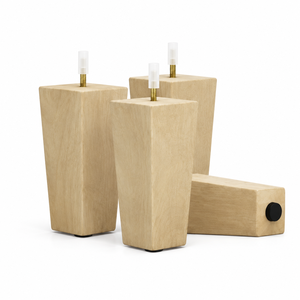 Pied de meuble rectangulaire en bois massif, design minimaliste, installation facile, base de canapé-lit, pied de canapé en bois massif - Product Image 1