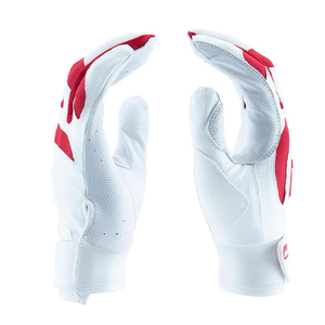 Guante de béisbol 100% cuero genuino con correa de muñeca ajustable, cómodo, diseño personalizado, guantes de bateo con palma de cuero. - Product Image 3